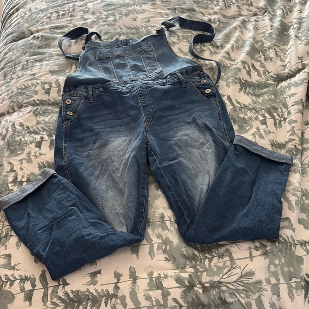 KanCan Blue Denim Overalls Classic Style